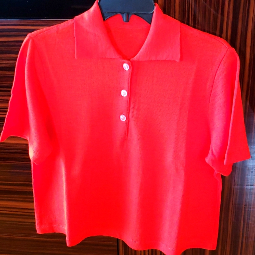 Knit Polor Ladies Blouse Stylish